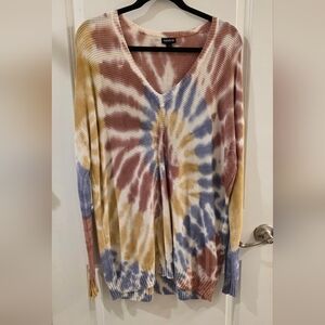 Torrid Pink and Cream Knit Sweater